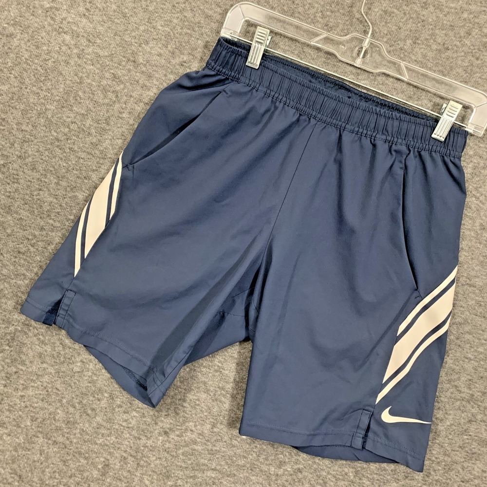 Nike Dri-FIT Court Advantage Tennis Shorts Men's Small Navy White Stripe 9"